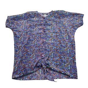 Tabby of California Shirt Womens 10 Blue Paisley Button Top Casual Blouse